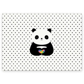 Поздравительная открытка с принтом Любовь панды в Петрозаводске, 100% бумага | плотность бумаги 280 г/м2, матовая, на обратной стороне линовка и место для марки
 | Тематика изображения на принте: animal | bear | beast | forest | heart | love | nature | panda | животное | зверь | лес | любовь | медведь | панда | природа | сердце | страсть