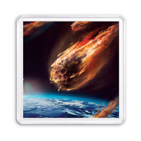 Магнит 55*55 с принтом Метеоритный дождь в Петрозаводске, Пластик | Размер: 65*65 мм; Размер печати: 55*55 мм | Тематика изображения на принте: дождь | звезда | космос | метеорит | небо