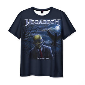Мужская футболка 3D с принтом Megadeth. The Blackest Crow в Петрозаводске, 100% полиэфир | прямой крой, круглый вырез горловины, длина до линии бедер | dave | megadeth | metal | mustaine | rattlehead | rock | thrash | vic | дейв | мастейн | мегадет | метал | рок | треш