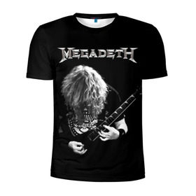 Мужская футболка 3D спортивная с принтом Dave Mustaine в Петрозаводске, 100% полиэстер с улучшенными характеристиками | приталенный силуэт, круглая горловина, широкие плечи, сужается к линии бедра | dave | megadeth | metal | mustaine | rattlehead | rock | thrash | vic | дейв | мастейн | мегадет | метал | рок | треш
