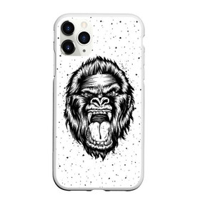 Чехол для iPhone 11 Pro Max матовый с принтом Рык гориллы в Петрозаводске, Силикон |  | animal | beast | gorilla | head | monkey | nature | rage | roar | голова | горилла | жиивотное | зверь | обезьяна | природа | рык | ярость