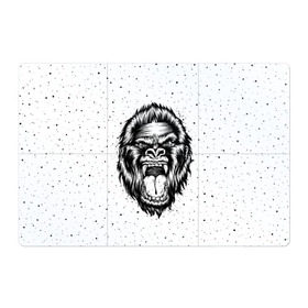 Магнитный плакат 3Х2 с принтом Рык гориллы в Петрозаводске, Полимерный материал с магнитным слоем | 6 деталей размером 9*9 см | animal | beast | gorilla | head | monkey | nature | rage | roar | голова | горилла | жиивотное | зверь | обезьяна | природа | рык | ярость