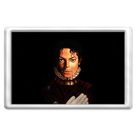 Магнит 45*70 с принтом Король Майкл Джексон в Петрозаводске, Пластик | Размер: 78*52 мм; Размер печати: 70*45 | king | michael jackson | pop music | король | майкл | музыка | перчатка | поп музыка