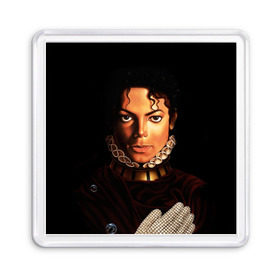Магнит 55*55 с принтом Король Майкл Джексон в Петрозаводске, Пластик | Размер: 65*65 мм; Размер печати: 55*55 мм | king | michael jackson | pop music | король | майкл | музыка | перчатка | поп музыка