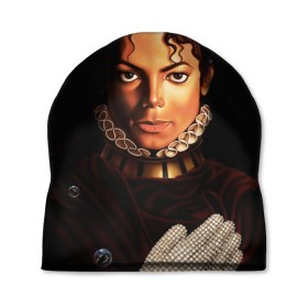 Шапка 3D с принтом Король Майкл Джексон в Петрозаводске, 100% полиэстер | универсальный размер, печать по всей поверхности изделия | Тематика изображения на принте: king | michael jackson | pop music | король | майкл | музыка | перчатка | поп музыка