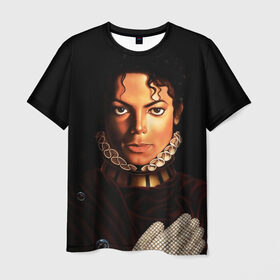 Мужская футболка 3D с принтом Король Майкл Джексон в Петрозаводске, 100% полиэфир | прямой крой, круглый вырез горловины, длина до линии бедер | Тематика изображения на принте: king | michael jackson | pop music | король | майкл | музыка | перчатка | поп музыка