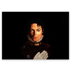 Поздравительная открытка с принтом Король Майкл Джексон в Петрозаводске, 100% бумага | плотность бумаги 280 г/м2, матовая, на обратной стороне линовка и место для марки
 | Тематика изображения на принте: king | michael jackson | pop music | король | майкл | музыка | перчатка | поп музыка