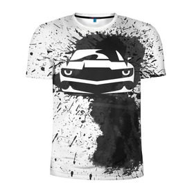 Мужская футболка 3D спортивная с принтом Chevrolet Camaro в Петрозаводске, 100% полиэстер с улучшенными характеристиками | приталенный силуэт, круглая горловина, широкие плечи, сужается к линии бедра | camaro | chevrolet