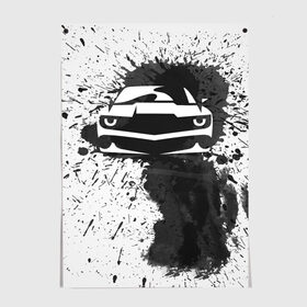 Постер с принтом Chevrolet Camaro в Петрозаводске, 100% бумага
 | бумага, плотность 150 мг. Матовая, но за счет высокого коэффициента гладкости имеет небольшой блеск и дает на свету блики, но в отличии от глянцевой бумаги не покрыта лаком | camaro | chevrolet