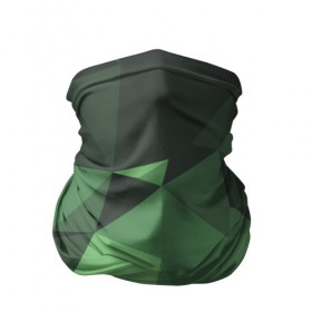 Бандана-труба 3D с принтом Абстракция в Петрозаводске, 100% полиэстер, ткань с особыми свойствами — Activecool | плотность 150‒180 г/м2; хорошо тянется, но сохраняет форму | геометрия | зелёный