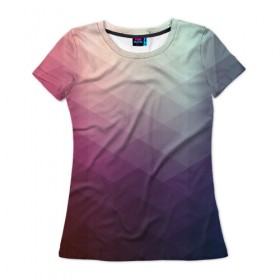 Женская футболка 3D с принтом Diamond в Петрозаводске, 100% полиэфир ( синтетическое хлопкоподобное полотно) | прямой крой, круглый вырез горловины, длина до линии бедер | 