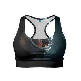 Женский спортивный топ 3D с принтом Девушка космонавт в Петрозаводске, 82% полиэстер, 18% спандекс Ткань безопасна для здоровья, позволяет коже дышать, не мнется и не растягивается |  | alien | космос | рипли | скафандр | чужой