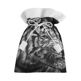 Подарочный 3D мешок с принтом Тигр в Петрозаводске, 100% полиэстер | Размер: 29*39 см | Тематика изображения на принте: амурский | животные | зверь | киса | кот | котенок | кошка | серый | тигр | тигренок | хищник
