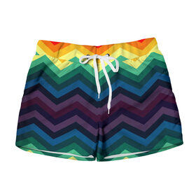 Женские шорты 3D с принтом Sweet Rainbow в Петрозаводске, 100% полиэстер | прямой крой, два кармана без застежек по бокам. Мягкая трикотажная резинка на поясе, внутри которой широкие завязки. Длина до середины бедра | 