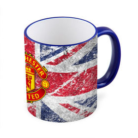 Кружка 3D с принтом British Manchester United в Петрозаводске, керамика | ёмкость 330 мл | british | manchester united | mu | игра | манчестер | манчестер юнайтед | мю | флаг британии | футбол | эмблема мю