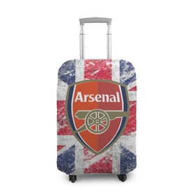 Чехол для чемодана 3D с принтом British Arsenal в Петрозаводске, 86% полиэфир, 14% спандекс | двустороннее нанесение принта, прорези для ручек и колес | арсена | британский флаг | эмблема