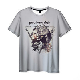 Мужская футболка 3D с принтом Paul Van Dyk в Петрозаводске, 100% полиэфир | прямой крой, круглый вырез горловины, длина до линии бедер | пол ван дайк