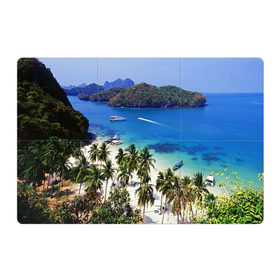 Магнитный плакат 3Х2 с принтом Таиланд в Петрозаводске, Полимерный материал с магнитным слоем | 6 деталей размером 9*9 см | beach | clouds | islands | palm trees | people | sand | sea | ships | sky | thailand | tourism | корабли | люди | море | небо | облака | острова | пальмы | песок | пляж | таиланд | туризм
