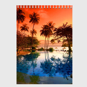 Скетчбук с принтом Таиланд в Петрозаводске, 100% бумага
 | 48 листов, плотность листов — 100 г/м2, плотность картонной обложки — 250 г/м2. Листы скреплены сверху удобной пружинной спиралью | Тематика изображения на принте: beach | clouds | hiking | sea | sky | sunset | swimming pool | thailand | бассейн | закат | море | небо | облака | пляж | таиланд | туризм