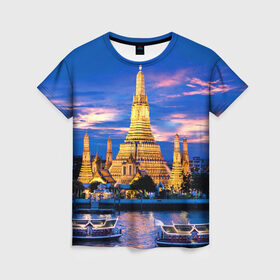 Женская футболка 3D с принтом Таиланд в Петрозаводске, 100% полиэфир ( синтетическое хлопкоподобное полотно) | прямой крой, круглый вырез горловины, длина до линии бедер | таиланд