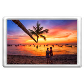 Магнит 45*70 с принтом Таиланд в Петрозаводске, Пластик | Размер: 78*52 мм; Размер печати: 70*45 | beach | clouds | love | palm tree | people | sea | sky | sunset | thailand | tourism | закат | любовь | люди | море | небо | облака | пальма | пляж | таиланд | туризм