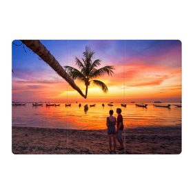 Магнитный плакат 3Х2 с принтом Таиланд в Петрозаводске, Полимерный материал с магнитным слоем | 6 деталей размером 9*9 см | beach | clouds | love | palm tree | people | sea | sky | sunset | thailand | tourism | закат | любовь | люди | море | небо | облака | пальма | пляж | таиланд | туризм