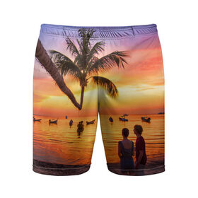 Мужские шорты 3D спортивные с принтом Таиланд в Петрозаводске,  |  | beach | clouds | love | palm tree | people | sea | sky | sunset | thailand | tourism | закат | любовь | люди | море | небо | облака | пальма | пляж | таиланд | туризм