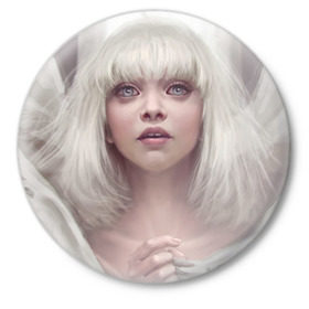 Значок с принтом Sia в Петрозаводске,  металл | круглая форма, металлическая застежка в виде булавки | angel | pop | sia | ангел | поп | сиа