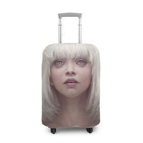 Чехол для чемодана 3D с принтом Sia в Петрозаводске, 86% полиэфир, 14% спандекс | двустороннее нанесение принта, прорези для ручек и колес | angel | pop | sia | ангел | поп | сиа