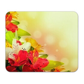Коврик прямоугольный с принтом Лилия в Петрозаводске, натуральный каучук | размер 230 х 185 мм; запечатка лицевой стороны | flower | красные | цветочки | цветы
