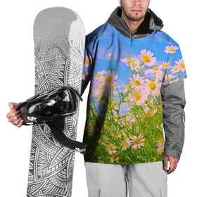 Накидка на куртку 3D с принтом Ромашка в Петрозаводске, 100% полиэстер |  | Тематика изображения на принте: flower | лето | полевой цветок | цветочки | цветы