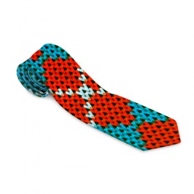 Галстук 3D с принтом Knitting pattern в Петрозаводске, 100% полиэстер | Длина 148 см; Плотность 150-180 г/м2 | Тематика изображения на принте: вязаный | рождество | свитер | текстура