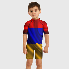 Детский купальный костюм 3D с принтом Флаг Армения в Петрозаводске, Полиэстер 85%, Спандекс 15% | застежка на молнии на спине | айастан | армения | босеан | вымпел | ереван | знак | знамя | кумач | орифламма | пойс | полотнище | символ | стяг | флаг | флюгарка | хайастан | штандарт