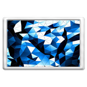 Магнит 45*70 с принтом Голубой полигон в Петрозаводске, Пластик | Размер: 78*52 мм; Размер печати: 70*45 | абстракция | бумага | геометрия | грани | изгиб | линии | полигоны | полосы | постель | розовый | сочетания | текстура | треугольники