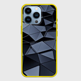 Чехол для iPhone 13 Pro с принтом Abstract Gray в Петрозаводске,  |  | Тематика изображения на принте: абстракция | бумага | геометрия | грани | изгиб | линии | полигоны | полосы | постель | розовый | сочетания | текстура | треугольники