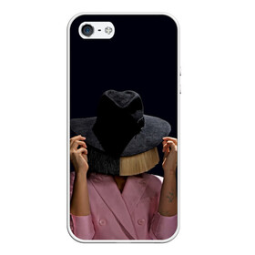 Чехол для iPhone 5/5S матовый с принтом Hat в Петрозаводске, Силикон | Область печати: задняя сторона чехла, без боковых панелей | angel | pop | sia | ангел | поп | сиа