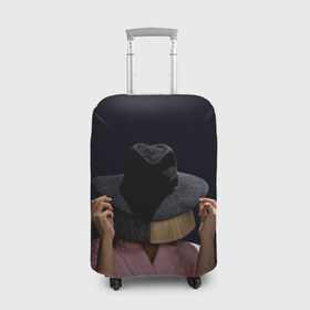 Чехол для чемодана 3D с принтом Hat в Петрозаводске, 86% полиэфир, 14% спандекс | двустороннее нанесение принта, прорези для ручек и колес | angel | pop | sia | ангел | поп | сиа