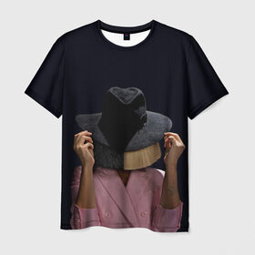 Мужская футболка 3D с принтом Hat в Петрозаводске, 100% полиэфир | прямой крой, круглый вырез горловины, длина до линии бедер | Тематика изображения на принте: angel | pop | sia | ангел | поп | сиа