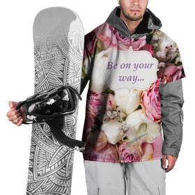 Накидка на куртку 3D с принтом Be on your way в Петрозаводске, 100% полиэстер |  | 8 | девушке | марта | мило | подарок | розы | скрап