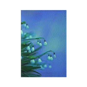 Обложка для паспорта матовая кожа с принтом Подснежники в Петрозаводске, натуральная матовая кожа | размер 19,3 х 13,7 см; прозрачные пластиковые крепления | Тематика изображения на принте: flower | весна | поле | полевой цветок | цветочки | цветы