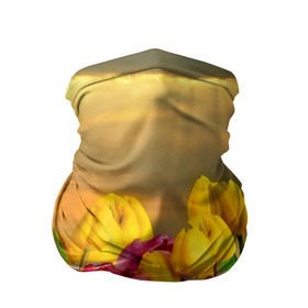 Бандана-труба 3D с принтом Бутоны тюльпана в Петрозаводске, 100% полиэстер, ткань с особыми свойствами — Activecool | плотность 150‒180 г/м2; хорошо тянется, но сохраняет форму | Тематика изображения на принте: 