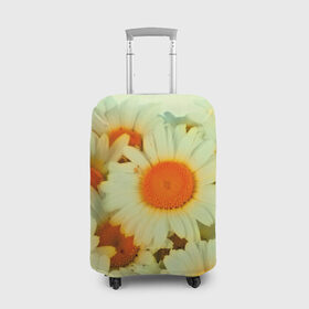 Чехол для чемодана 3D с принтом Подсолнух в Петрозаводске, 86% полиэфир, 14% спандекс | двустороннее нанесение принта, прорези для ручек и колес | flower | лето | полевой цветок | цветочки | цветы