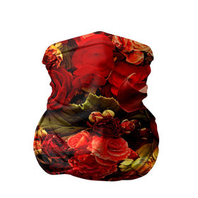 Бандана-труба 3D с принтом Букет цветов в Петрозаводске, 100% полиэстер, ткань с особыми свойствами — Activecool | плотность 150‒180 г/м2; хорошо тянется, но сохраняет форму | flower | красные | розы | цветочки | цветы
