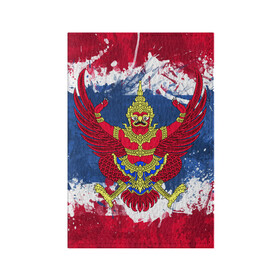 Обложка для паспорта матовая кожа с принтом Таиланд в Петрозаводске, натуральная матовая кожа | размер 19,3 х 13,7 см; прозрачные пластиковые крепления | flag | garuda | thailand | гаруда | таиланд | флаг