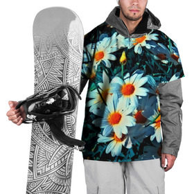 Накидка на куртку 3D с принтом Полевые ромашки в Петрозаводске, 100% полиэстер |  | Тематика изображения на принте: flower | лето | полевой цветок | цветочки | цветы