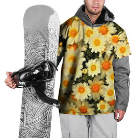 Накидка на куртку 3D с принтом Жёлтые цветочки в Петрозаводске, 100% полиэстер |  | flower | лето | полевой цветок | цветочки | цветы