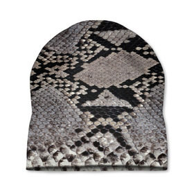 Шапка 3D с принтом Камуфляж змеиная кожа в Петрозаводске, 100% полиэстер | универсальный размер, печать по всей поверхности изделия | змея | кожа