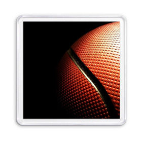 Магнит 55*55 с принтом Баскетбольный мяч в Петрозаводске, Пластик | Размер: 65*65 мм; Размер печати: 55*55 мм | баскетбол | мяч | оранжевый | спорт | стритбол