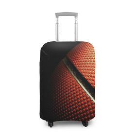 Чехол для чемодана 3D с принтом Баскетбольный мяч в Петрозаводске, 86% полиэфир, 14% спандекс | двустороннее нанесение принта, прорези для ручек и колес | баскетбол | мяч | оранжевый | спорт | стритбол