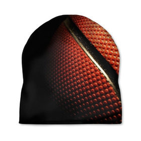 Шапка 3D с принтом Баскетбольный мяч в Петрозаводске, 100% полиэстер | универсальный размер, печать по всей поверхности изделия | баскетбол | мяч | оранжевый | спорт | стритбол